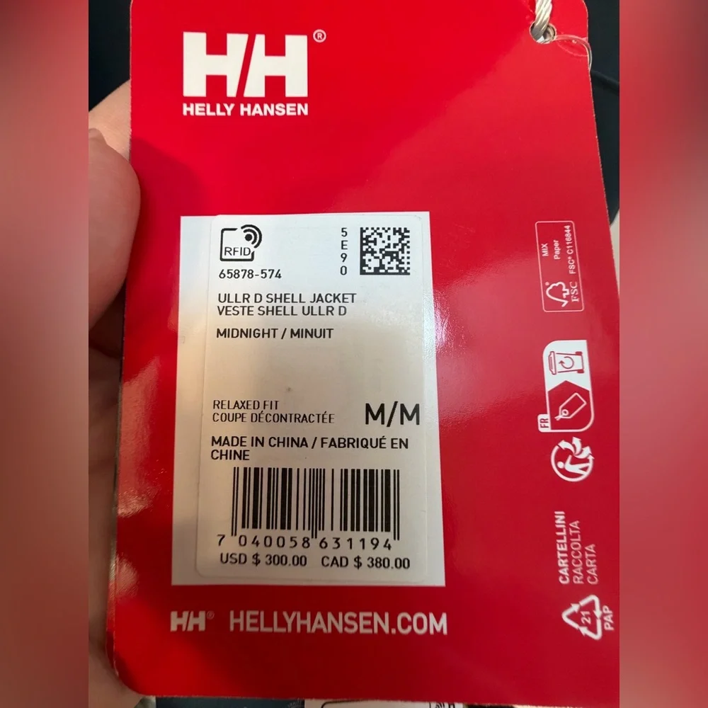 NWT Helly Hansen Men's Ski Jacket - Midnight Blue with Pattern - Picture 2 of 13